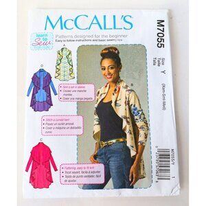 McCall's M7055 Sewing Pattern Misses' Draped Vest and Cardigans Sizes X-Small  S